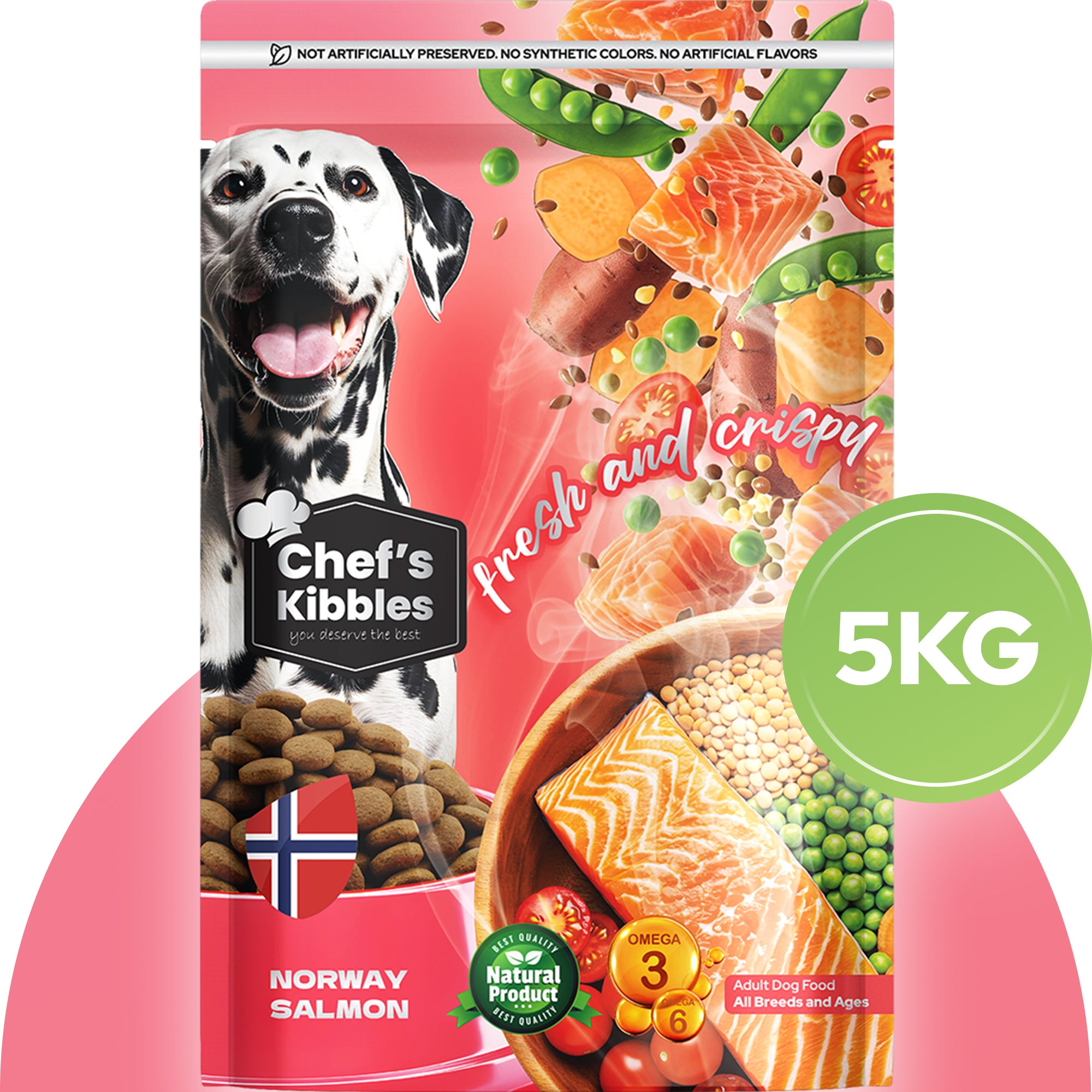 Chef’s Kibbles Norveç Somonlu Yetişkin Köpek Maması 5KG
