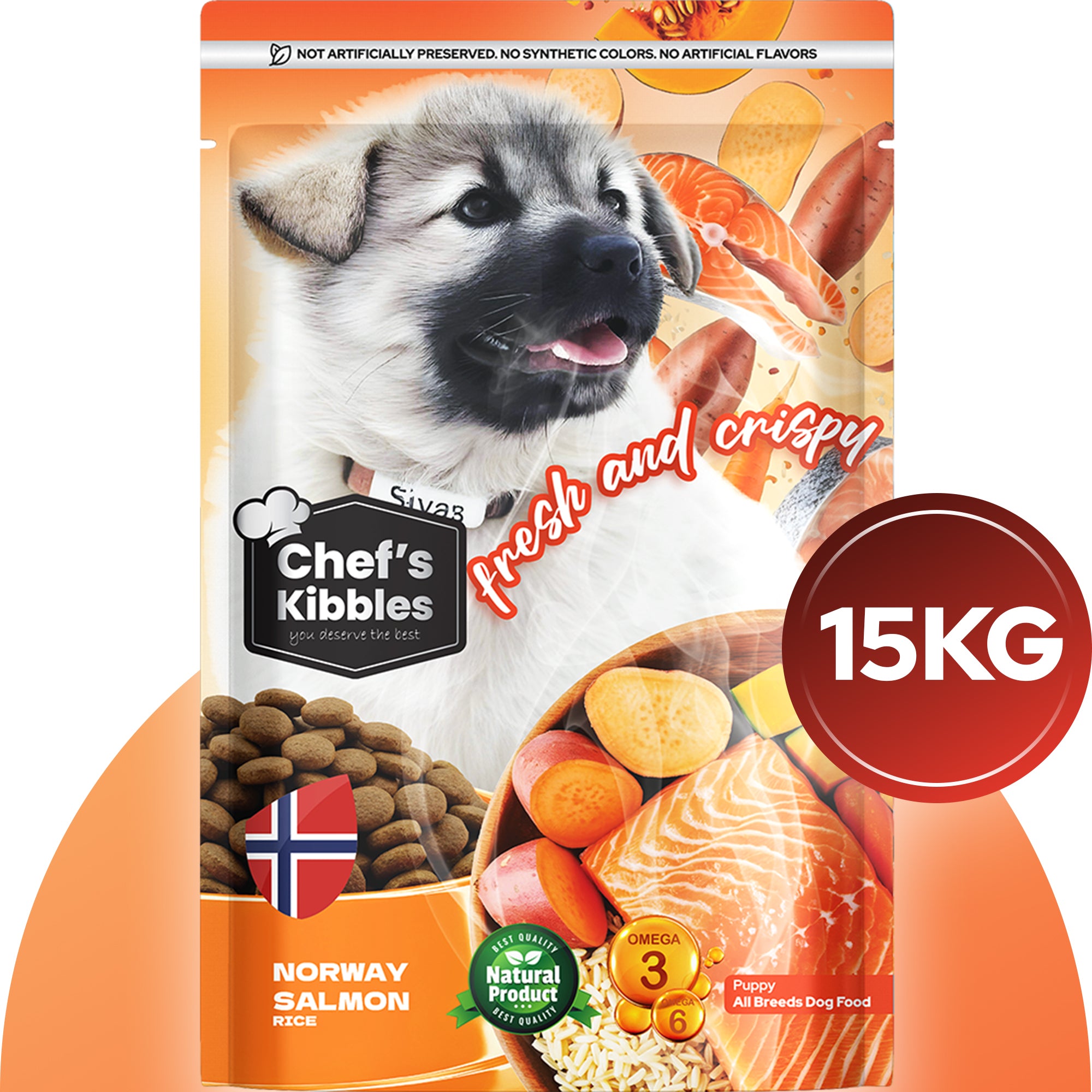 Chef’s Kibbles Norveç Somonlu Yavru Köpek Maması 15KG