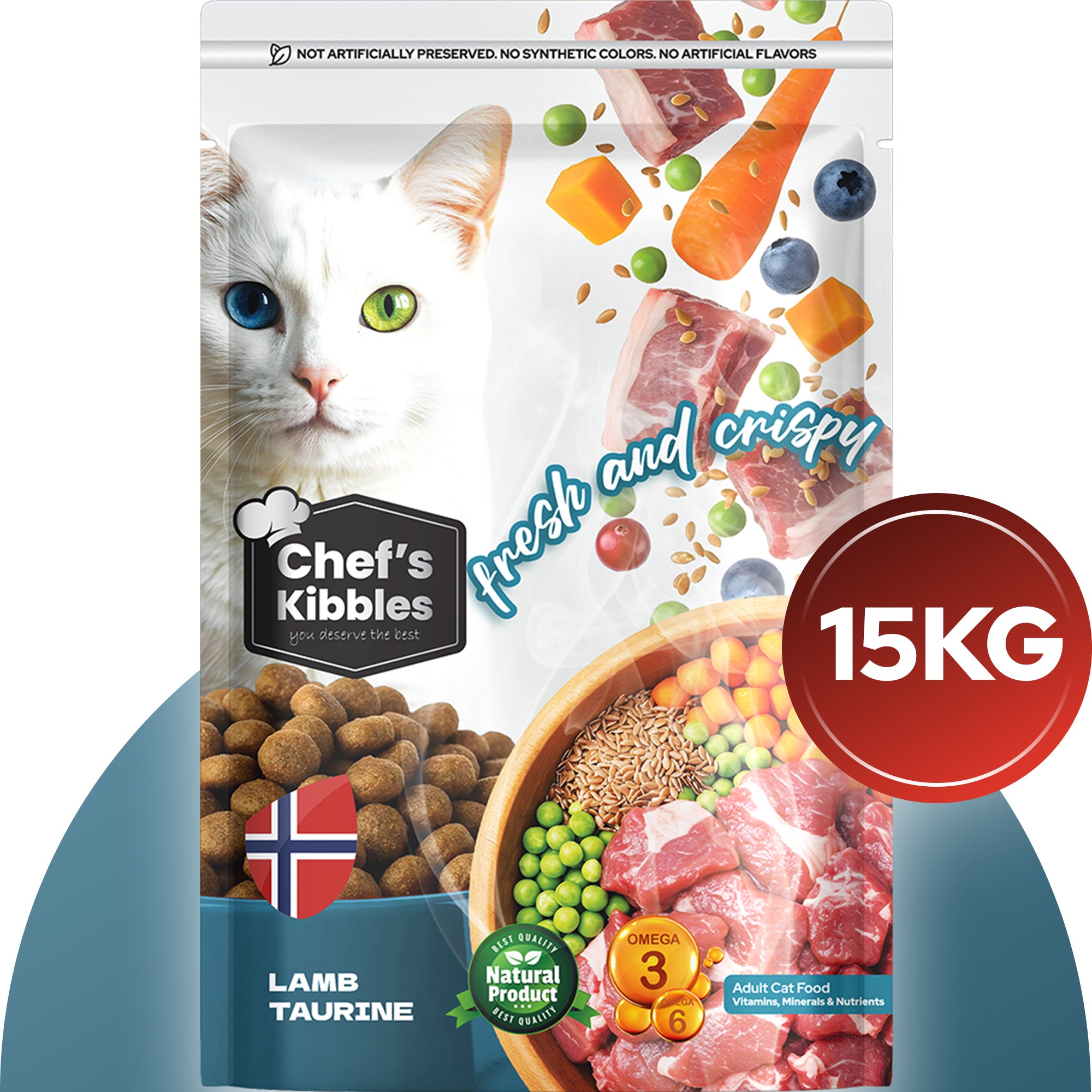 Chef’s Kibbles Kuzulu Yetişkin Kedi Maması 15KG